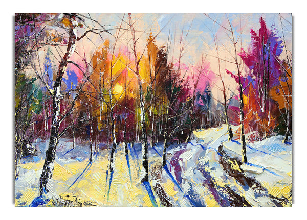 Rainbow Snow Forest