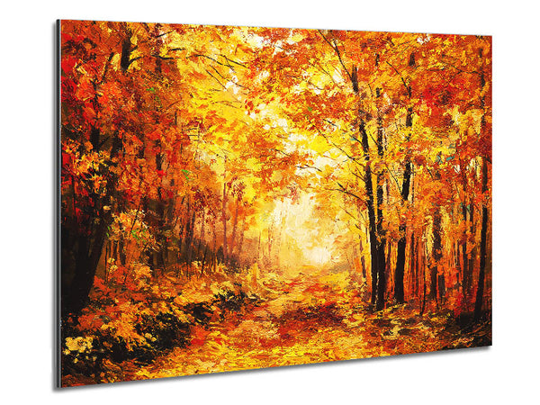In The Depths Of The Golden Trees Metal Print