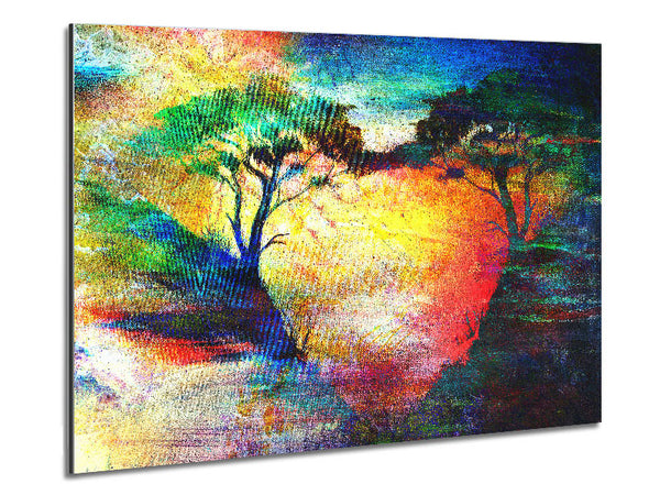 Love Heart Trees Metal Print