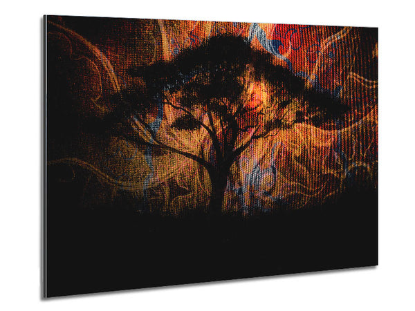 Tree Swirl Metal Print