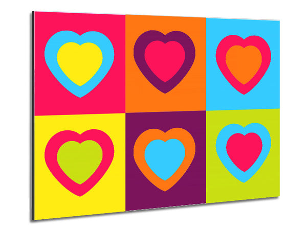 Six Hearts Metal Print