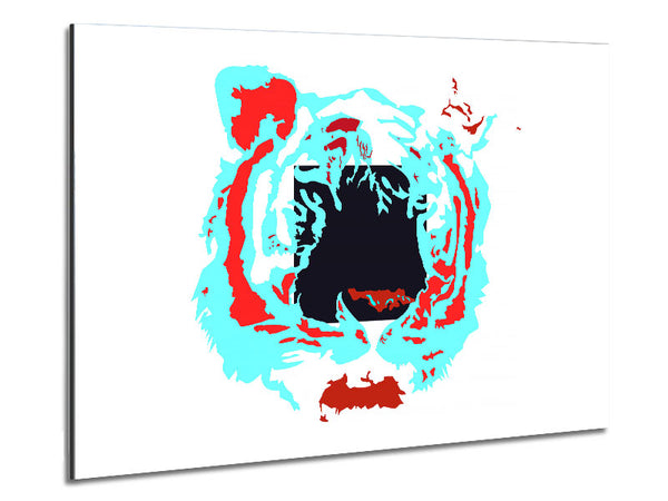 Funky Tiger Metal Print