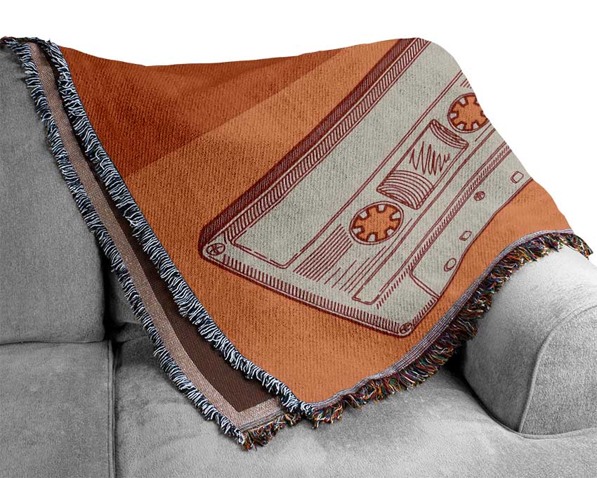 Retro Cassette Tapes Woven Blanket