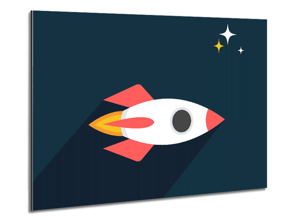 Rocket Amongst The Stars Metal Print