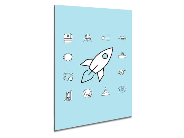 Rocket Blast Blues Metal Print