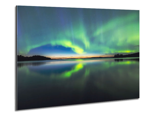 Northern Light Halo Metal Print