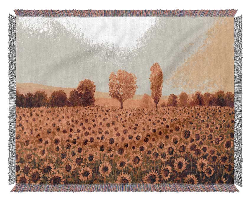 Nothing But Sunflowers Woven Blanket