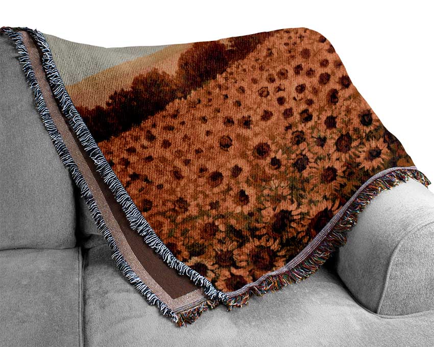 Nothing But Sunflowers Woven Blanket