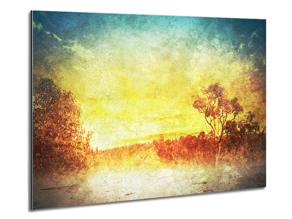 Sun Blaze Autumn Metal Print