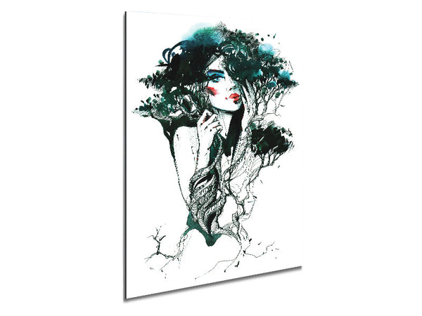 Forest Girl Metal Print