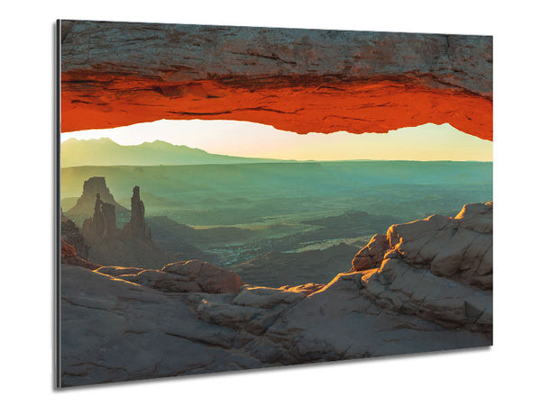 Red Canyon Glow Metal Print