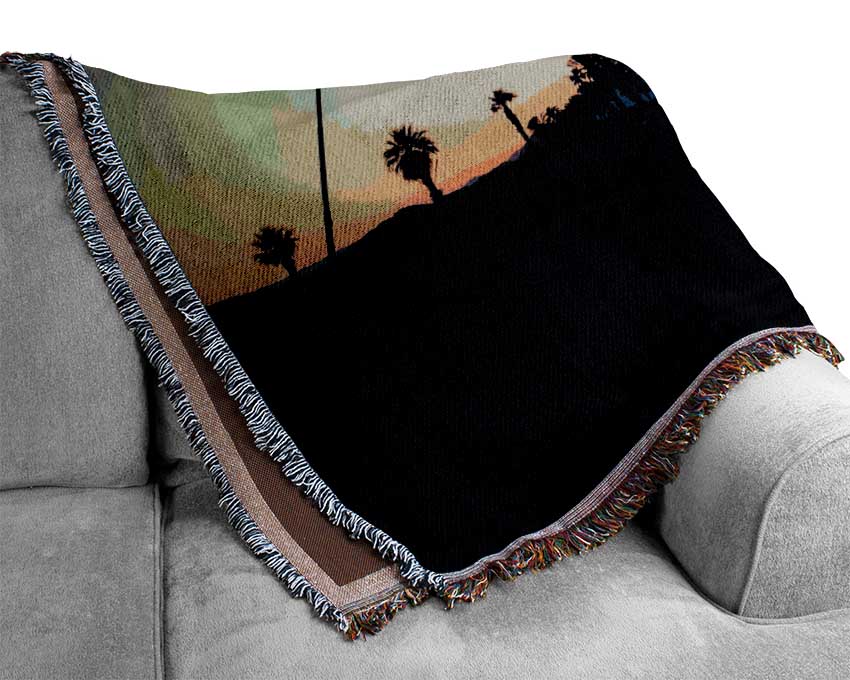 Fairground At Dusk Woven Blanket