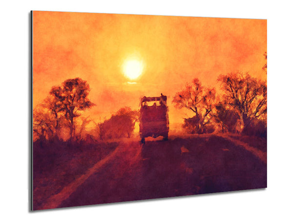Driving Off Into The Sunset Metal Print
