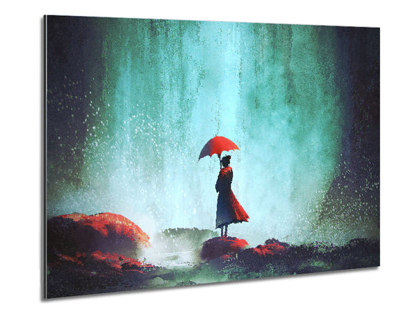 Waterfall Love Metal Print