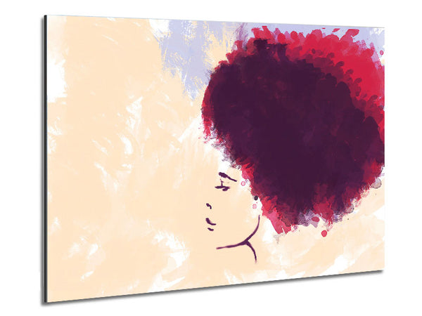 Red Tree Floating Metal Print