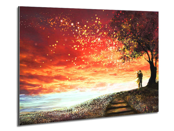 Romantic Star Sparkle Metal Print