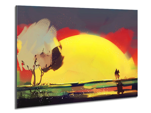 Romantic Sun Blaze Metal Print
