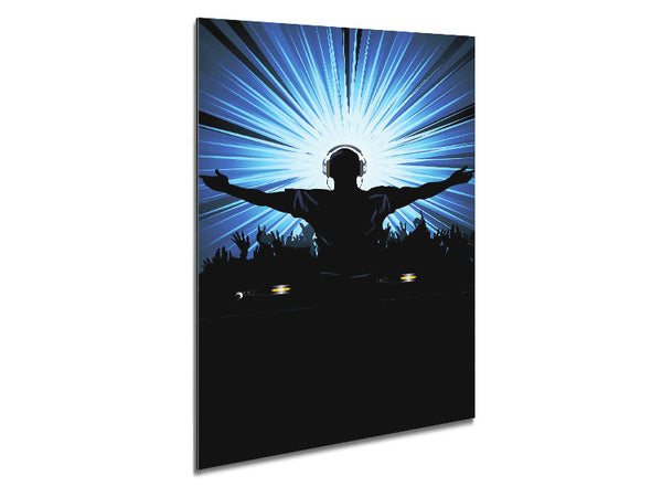 DJ Blue Sun Lights Metal Print