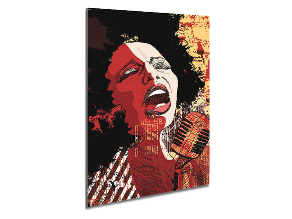 Femail Vocalist Metal Print