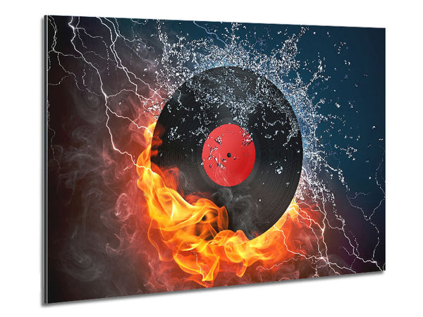 Albumn On Fire Metal Print