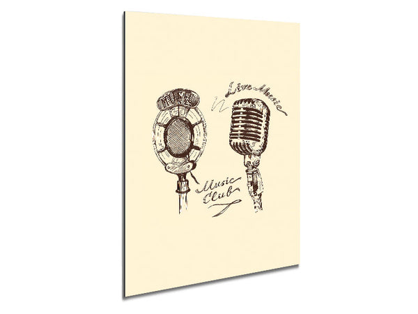 Retro Music Club Metal Print