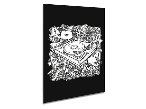 Retro Music Player Metal Print