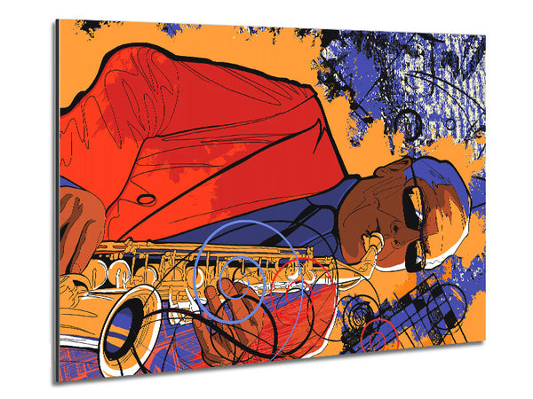 Saxophone Player 1 Metal Print