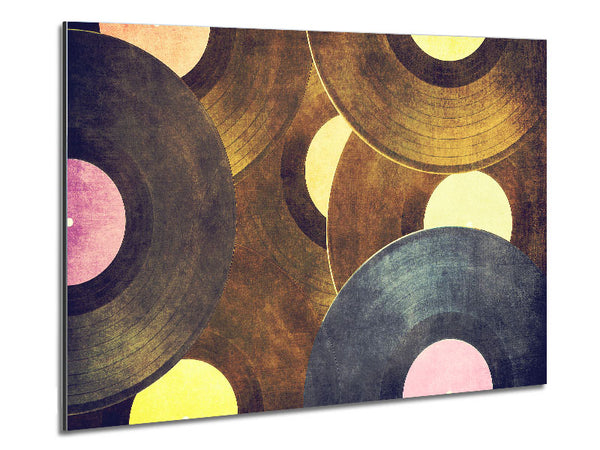 Retro Albums Metal Print