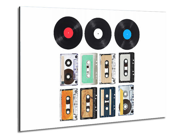 Retro Music Players Metal Print