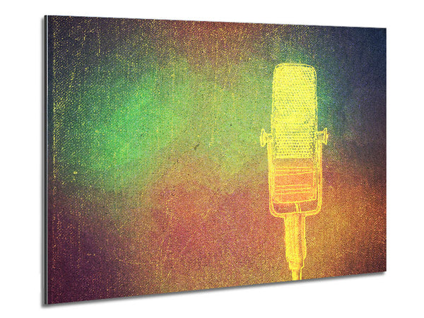Retro Mic Metal Print