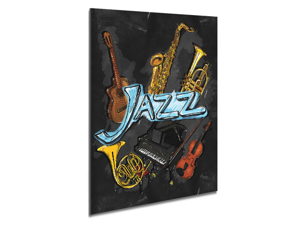 Jazz Instruments Metal Print