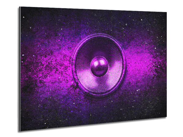 Purple Speaker Metal Print