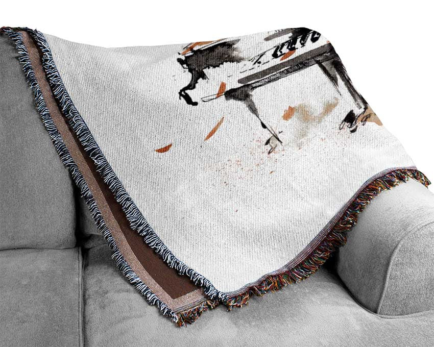 Autumn Piano Woven Blanket