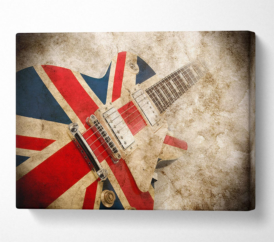  A Canvas Print of British Retro Guitar 1 Canvas Print