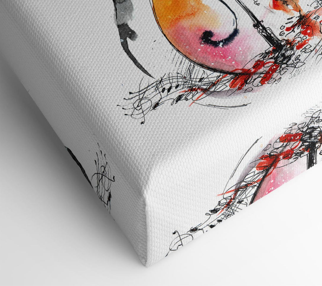  A Canvas Print of Double Bass In The Music Canvas Art