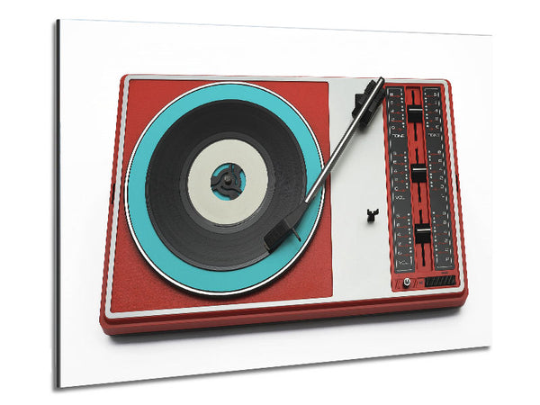 Retro Record Player 2 Metal Print