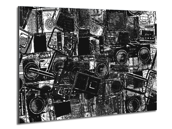 Speaker Stack Metal Print