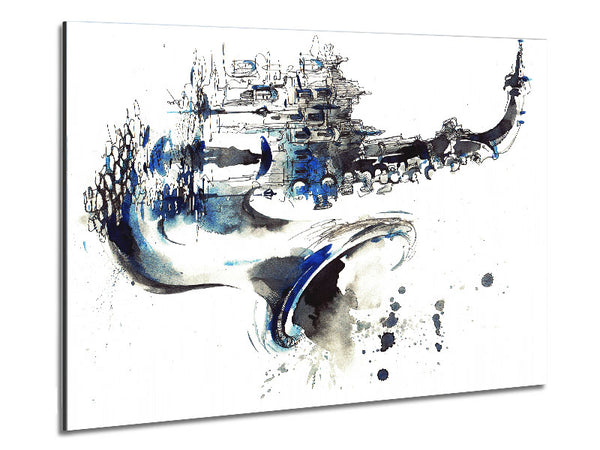 Saxophone City Metal Print