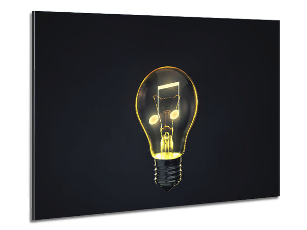 Musical Light Bulb Metal Print