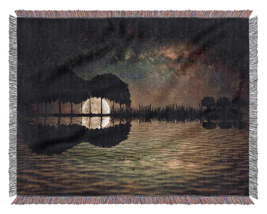 Guitar Tree Moonlight Woven Blanket
