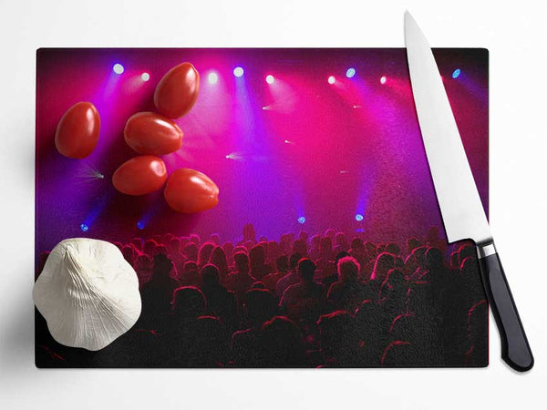 Ready For The band Glass Chopping Board