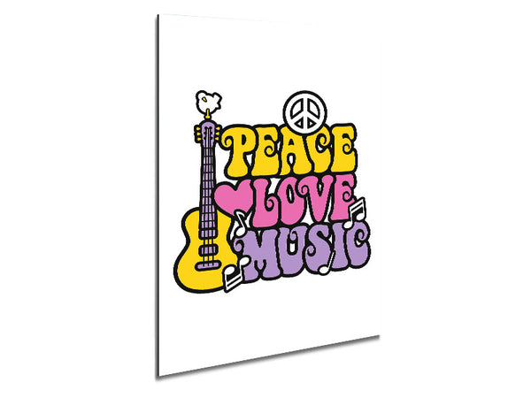 Peace Love And Metal Print