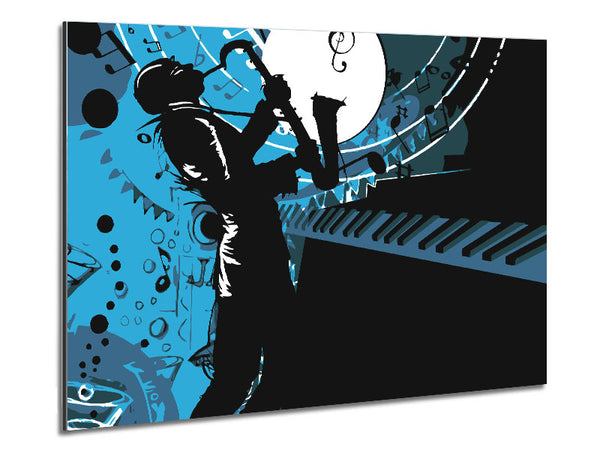 Playing The Blues 1 Metal Print