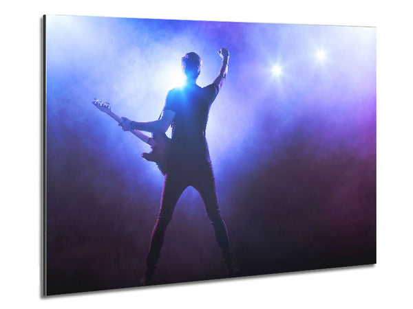 Guitarist Rocks Metal Print