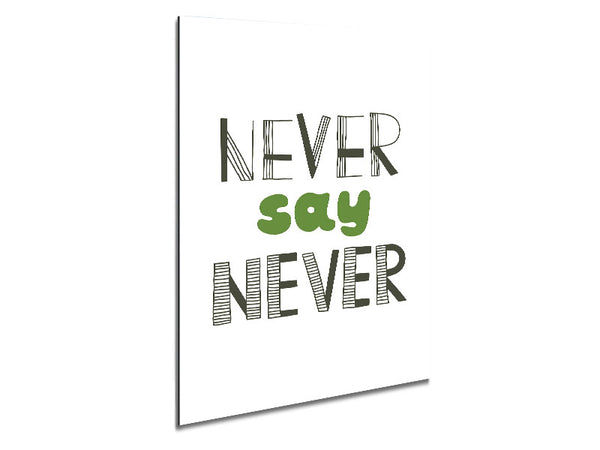 Never Say Never 1 Metal Print