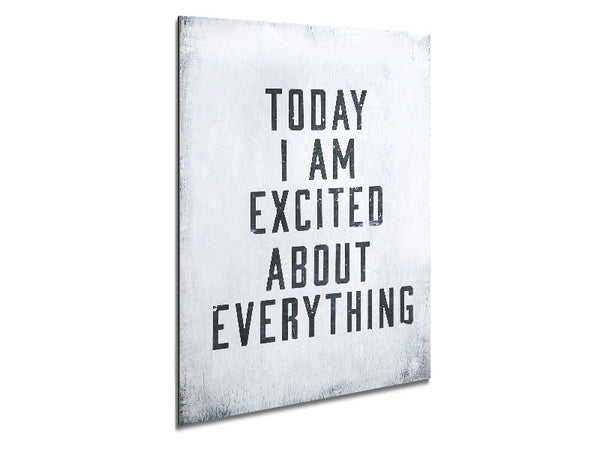 Today I Am Excited Metal Print