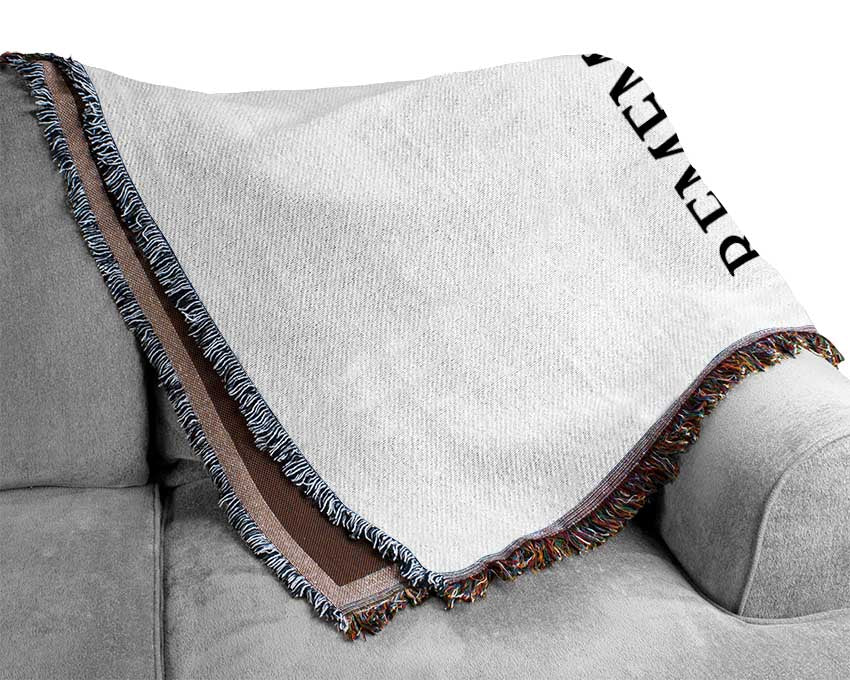 Remember Why You Started Woven Blanket