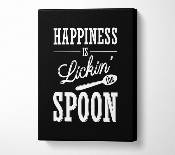  A Canvas Print of Happiness Is Lickin The Spoon Canvas Wall Art