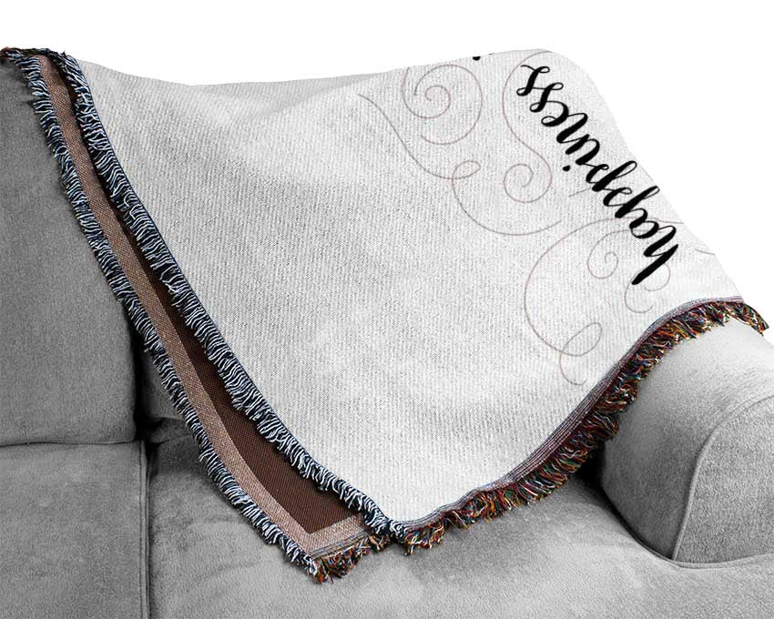Happiness Is Homemade Woven Blanket