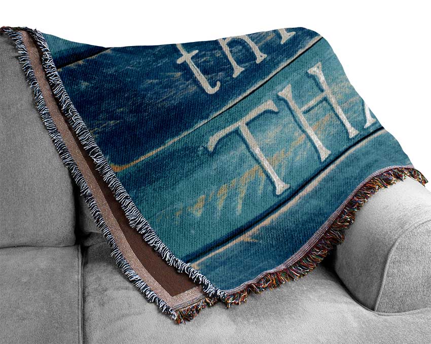 In Every Thing Give Thanks Woven Blanket